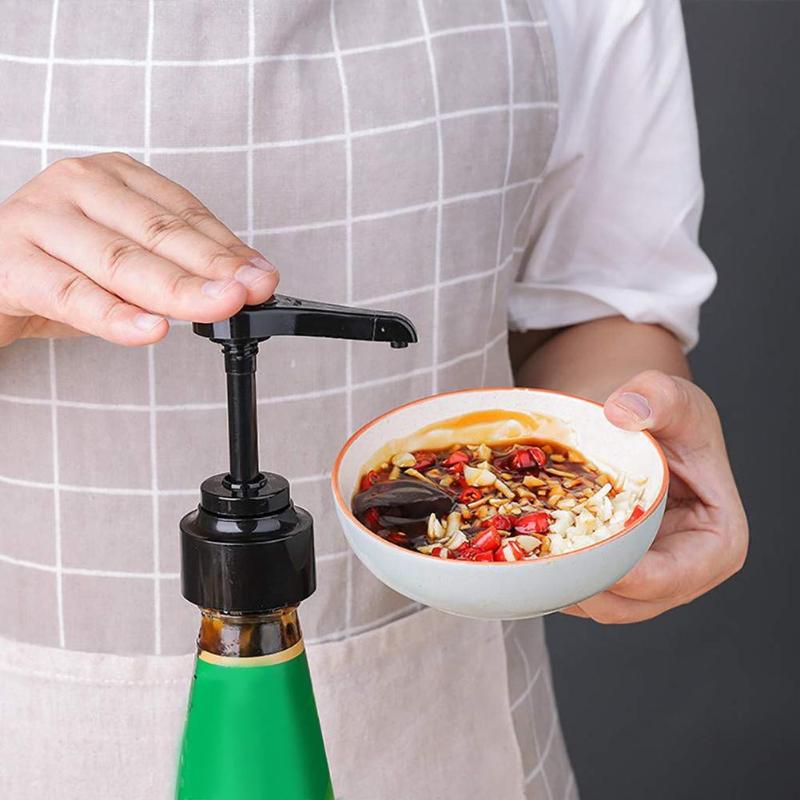 Seasoning Bottle Squeeze Mouth Soy Sauce Container Squeezer Pump Head Pressure Nozzle Plastic Oyster Kitchen Tool Gadget
