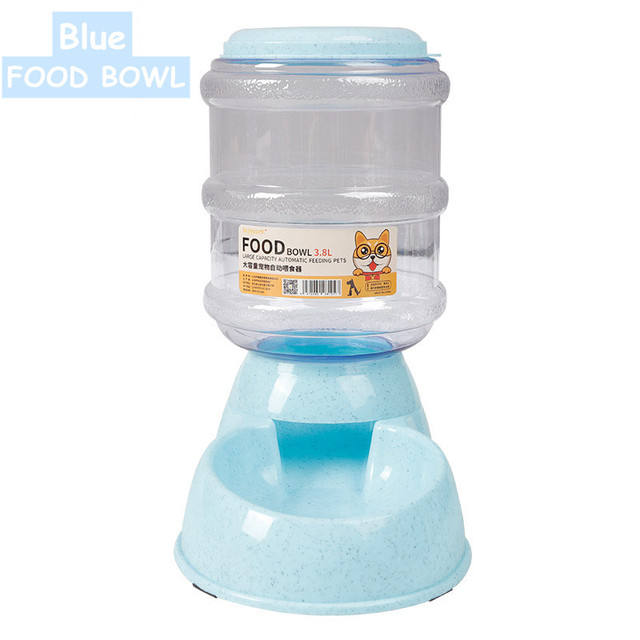 Upgrade Wheat Straw Large Capacity 3.8L Pet Feeder Automatic Water Feeding Dog Basin Pet Bowl